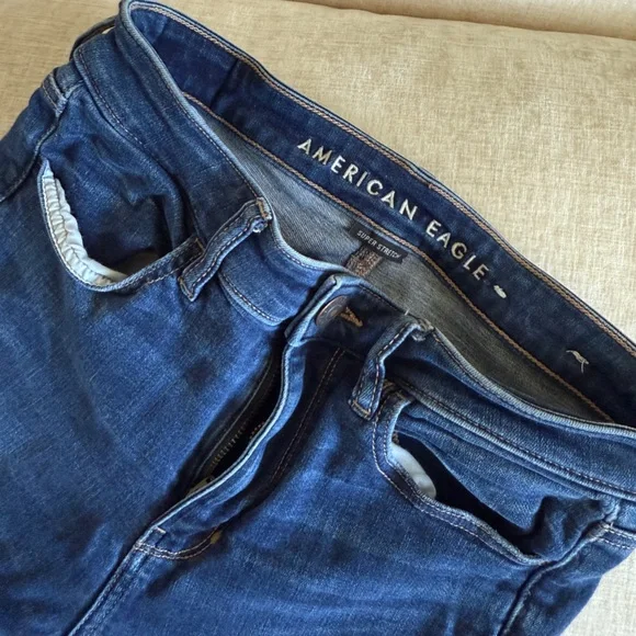 American Eagle Outfitters Dark Blue Skinny Jeans - Picture 5 of 8